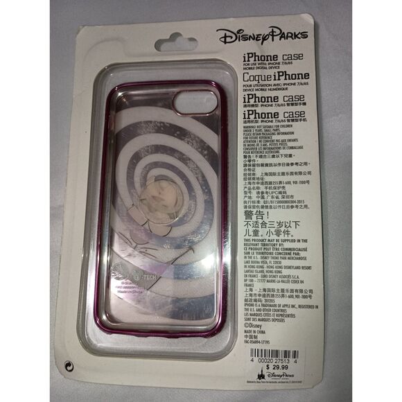 DISNEY PARKS: Pink iPhone 6/7 Case (Alice in Wonderland - Cheshire Cat) (NWT) - Picture 4 of 4
